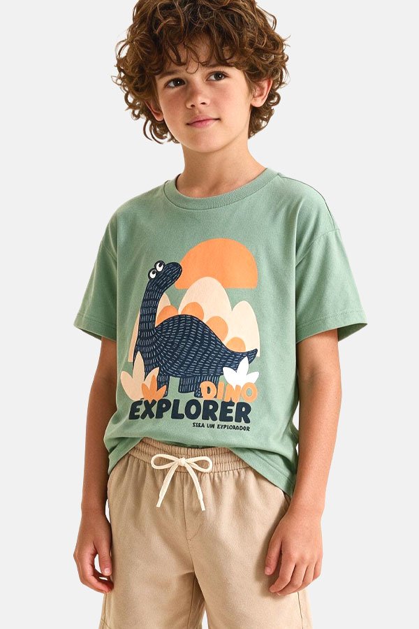 Camiseta do conjunto infantil Dino Explore