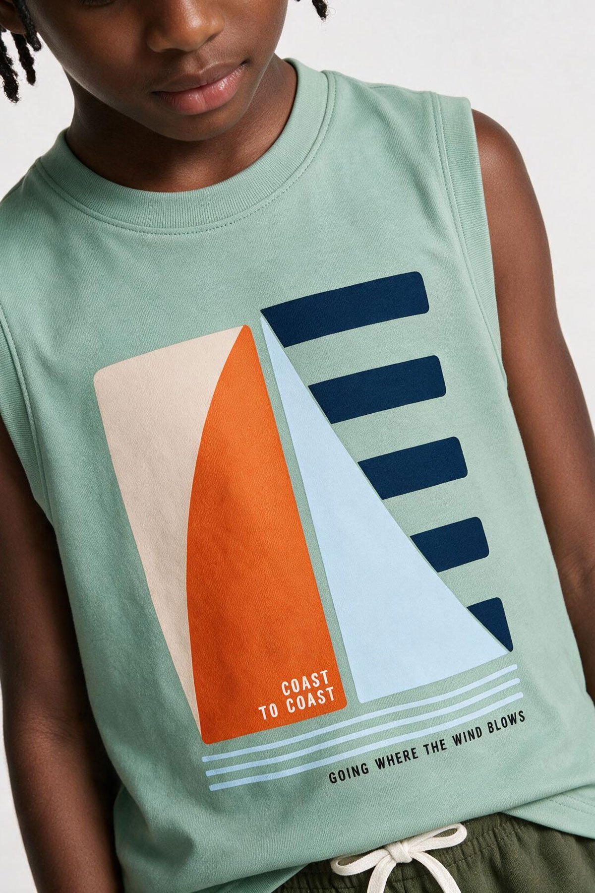 Camiseta do conjunto infantil Lost At Sea — 100% algodão