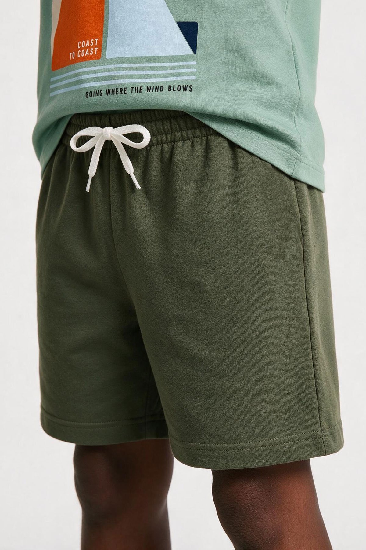 Bermuda do conjunto infantil Lost At Sea — moletinho premium